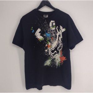 Fox Racing Paintball Splatter Motocross Black T-Shirt Mens L
